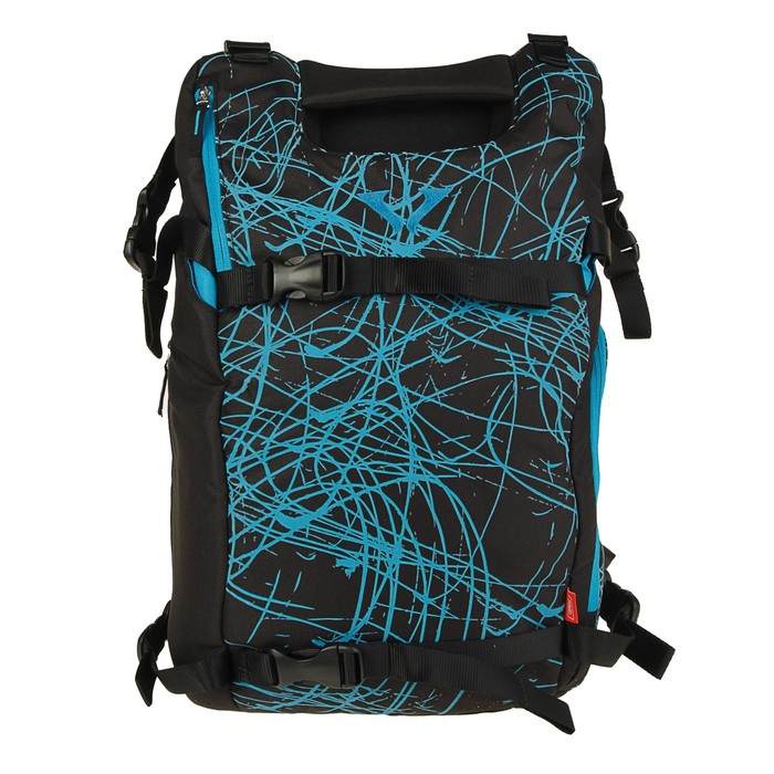 Рюкзак молодежный эргономичная спинка Target 50*30*21 Glow in the dark blue, чёрный/голубой 17557