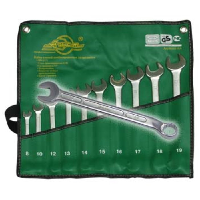 Набор ключей AIST, комбинированных, со смещением 45, BANCO, 10 предметов