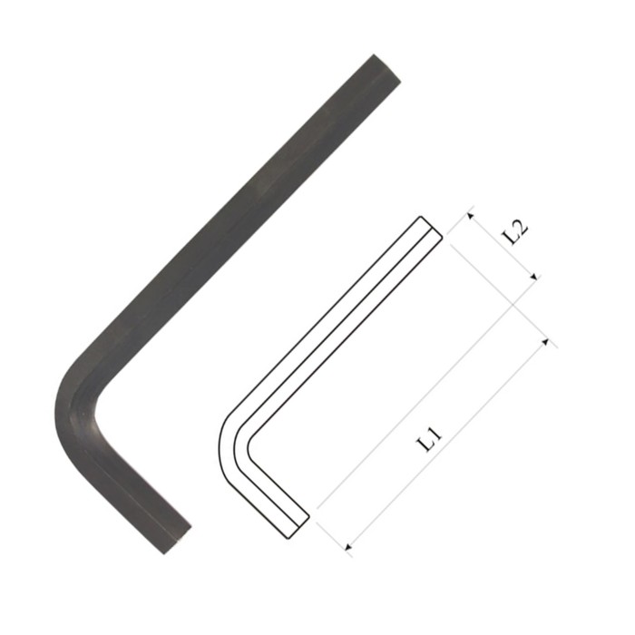 Ключ, MASTER, Г-образный, шестигранный, H0.9, фосфотация, L= 4 см