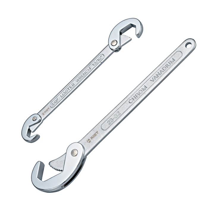 Набор ключей MASTER, с открытым зевом шарнирных, 2 предмета