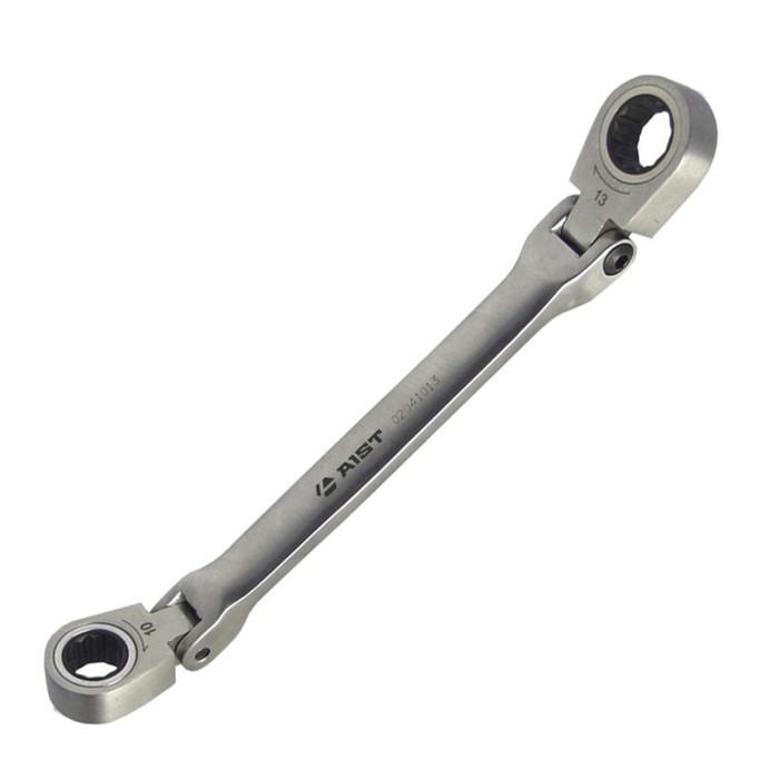 Ключ накидной AIST, с храповым механизмом, шарнирная накидная часть, 16х18 мм, 72 зуба