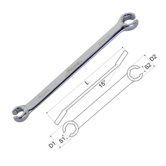 Ключ разрезной AIST, 8х9 мм
