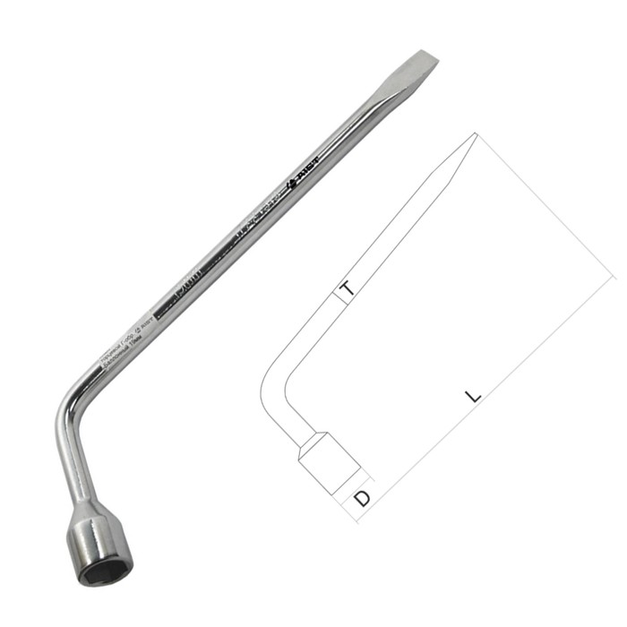 Ключ торцевой AIST, баллонный, Г-образный, диаметр тела 12,7 мм, 17 мм