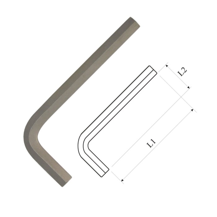 Ключ AIST, Г-образный, шестигранный, H2.0, L= 10,4 см