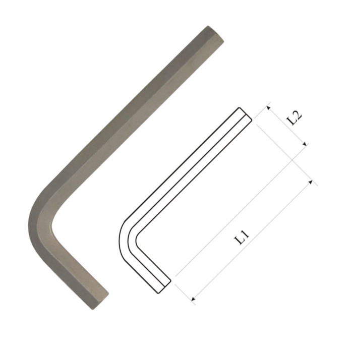 Ключ AIST, Г-образный, шестигранный, H6.0, L= 18,6 см