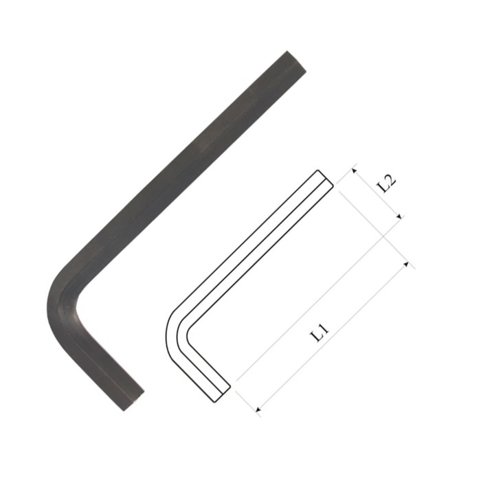 Ключ MASTER, Г-образный, фосфотация, шестигранный, H5.0, L= 8,5 см