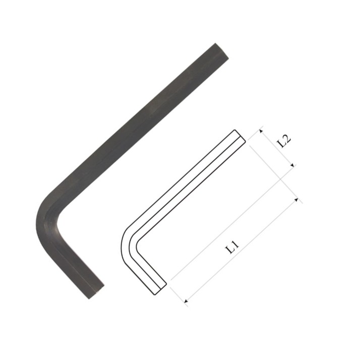 Ключ MASTER, Г-образный, шестигранный, H1.5, фосфотация, L= 4 см