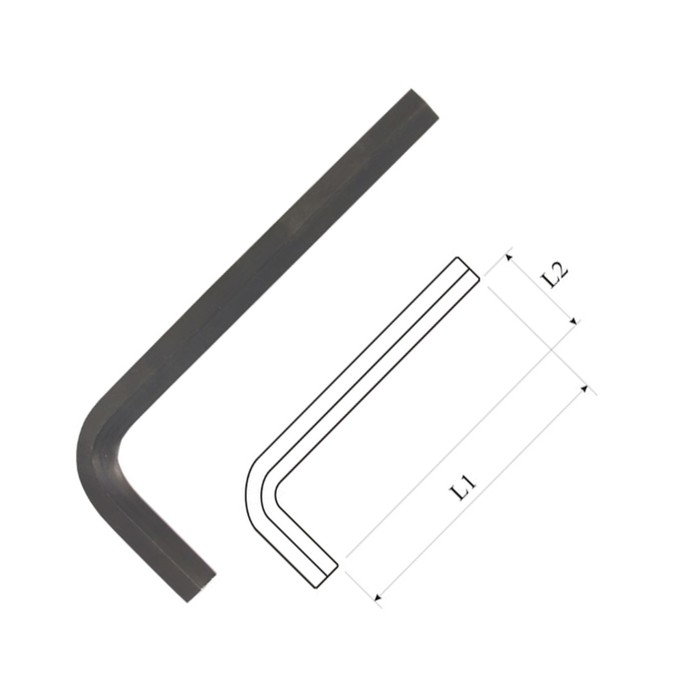 Ключ MASTER, Г-образный, шестигранный, фосфотация, H2.0, L= 5,2 см