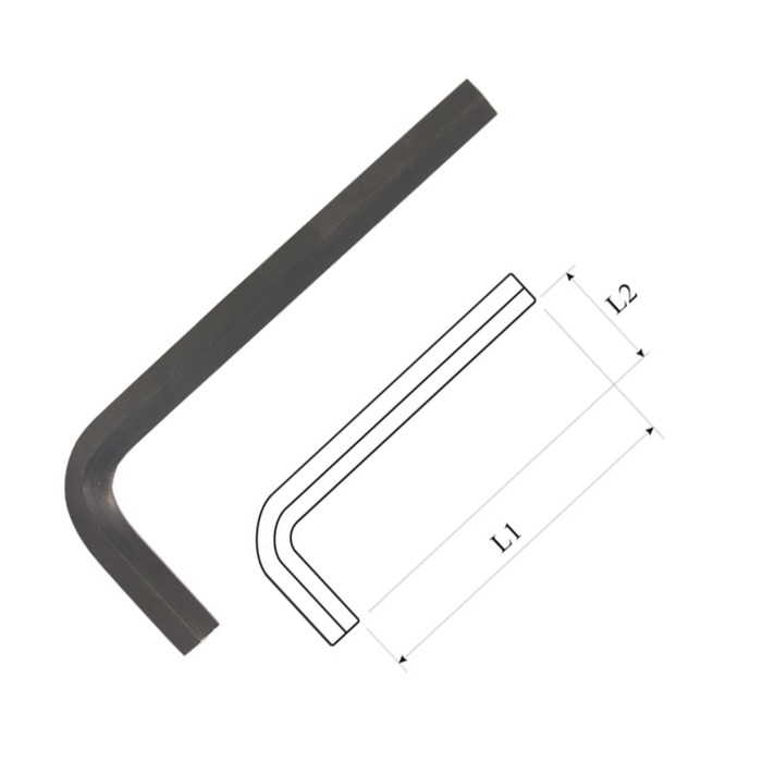 Ключ MASTER, Г-образный, шестигранный, фосфотация, H3.0, L= 6,5 см