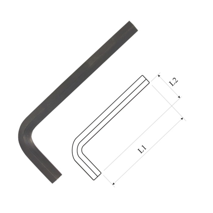 Ключ MASTER, Г-образный, шестигранный, фосфотация, H6.0, L= 10,5 см