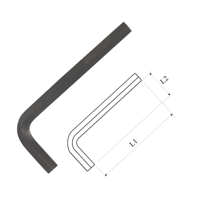 Ключ MASTER, Г-образный, шестигранный, фосфотация, H7.0, L= 10,2 см