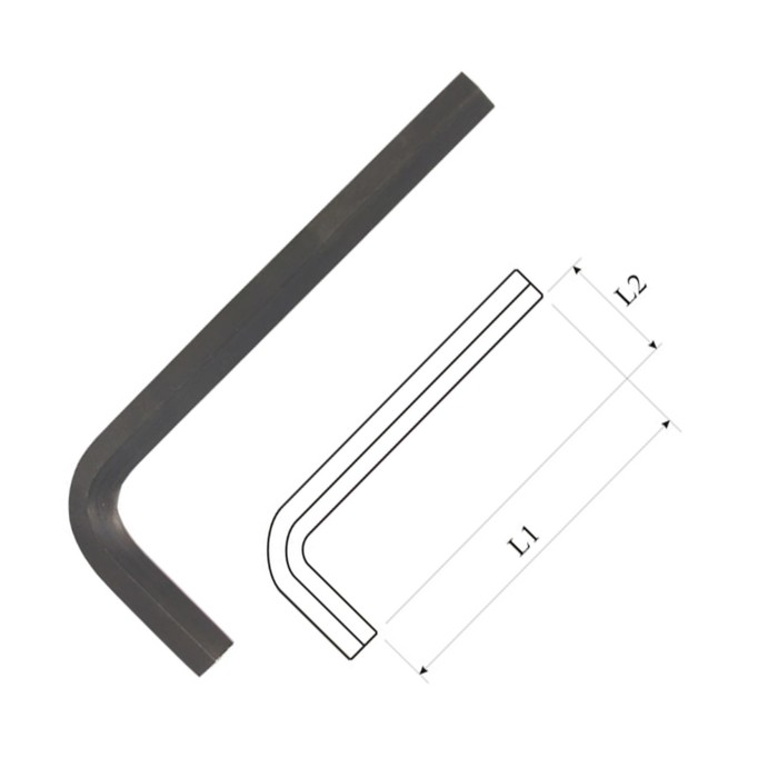 Ключ MASTER, Г-образный, шестигранный, фосфотация, H8.0, L= 10,8 см