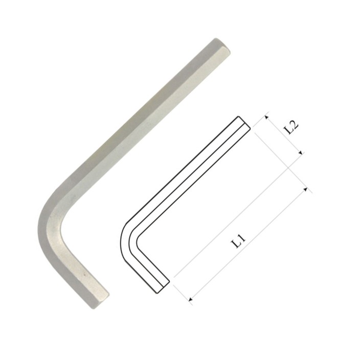 Ключ MASTER, Г-образный, шестигранный, хромоникелевое покрытие, H1.5, L= 4,6 см