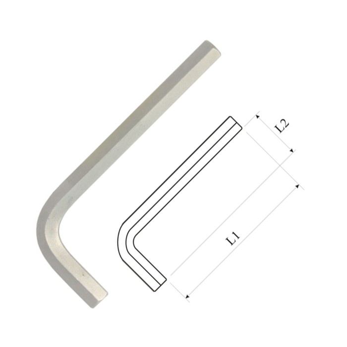 Ключ MASTER, Г-образный, шестигранный, хромоникелевое покрытие, H1.5, L= 9,2 см