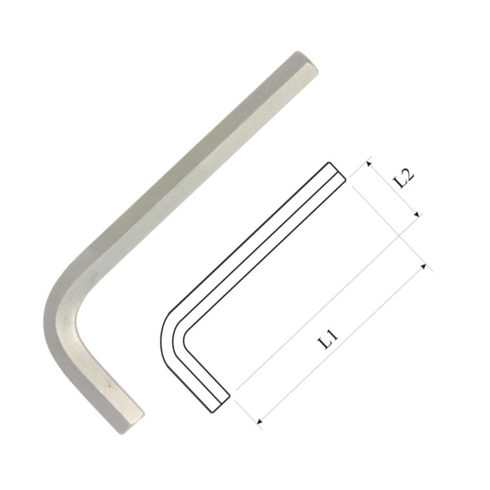 Ключ MASTER, Г-образный, шестигранный, хромоникелевое покрытие, H2.5, L= 11,5 см