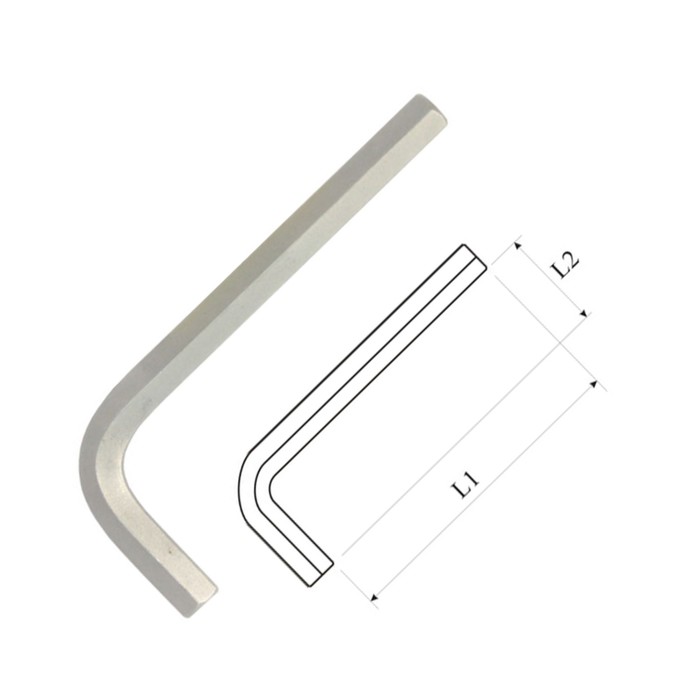 Ключ MASTER, Г-образный, шестигранный, хромоникелевое покрытие, H3.0, L= 12,9 см