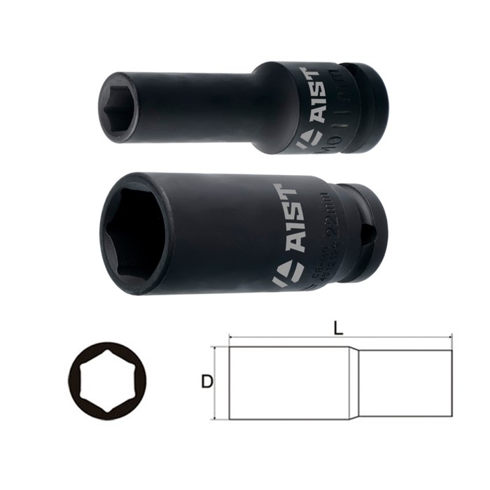 Головка торцевая AIST, ударная, глубокая, 29 мм, 3/4", 6-гранная