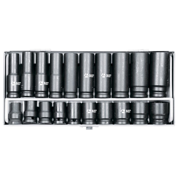 Набор головок AIST, 6-гранный, 1/2", стандартных и глубокие, ударные, 20 предметов