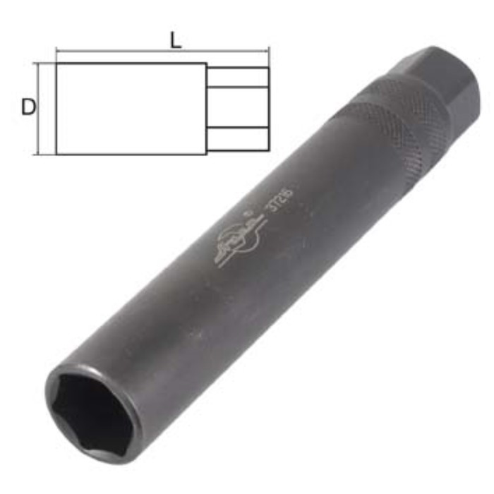 Головка свечная AIST, 16 мм, 3/8", 6-гранная