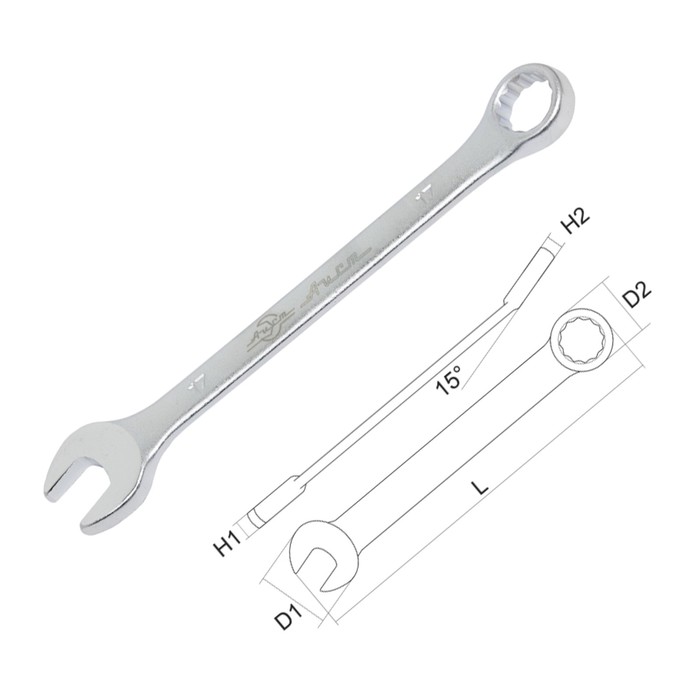 Ключ комбинированный AIST, 17 мм, Алмаз