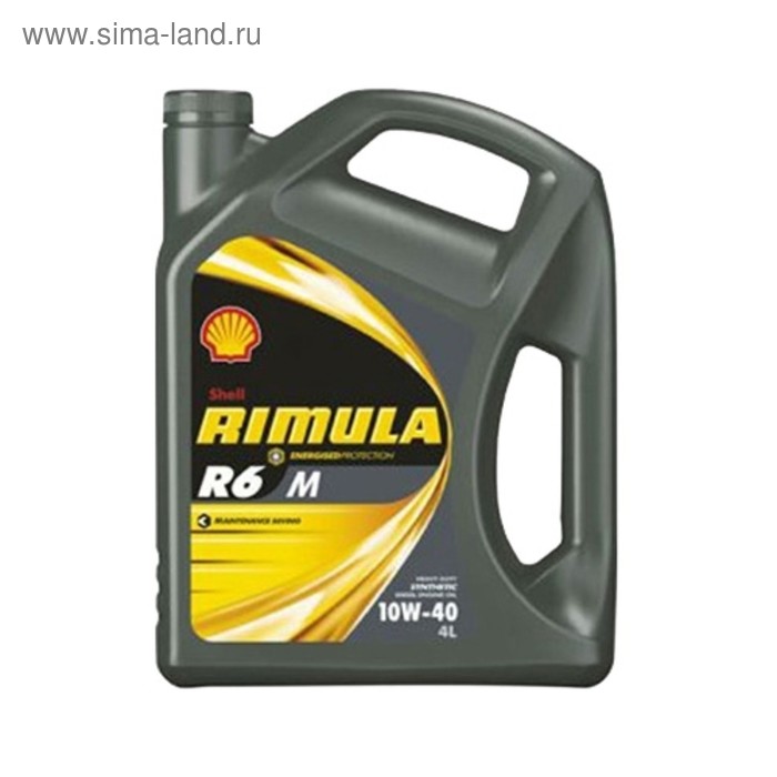 фото Масло моторное shell helix rimula r6 m 10w-40, lrim052b11, 4 л