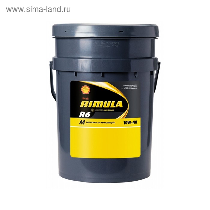 фото Масло моторное shell helix rimula r6 m 10w-40, lrim052p11, 20 л