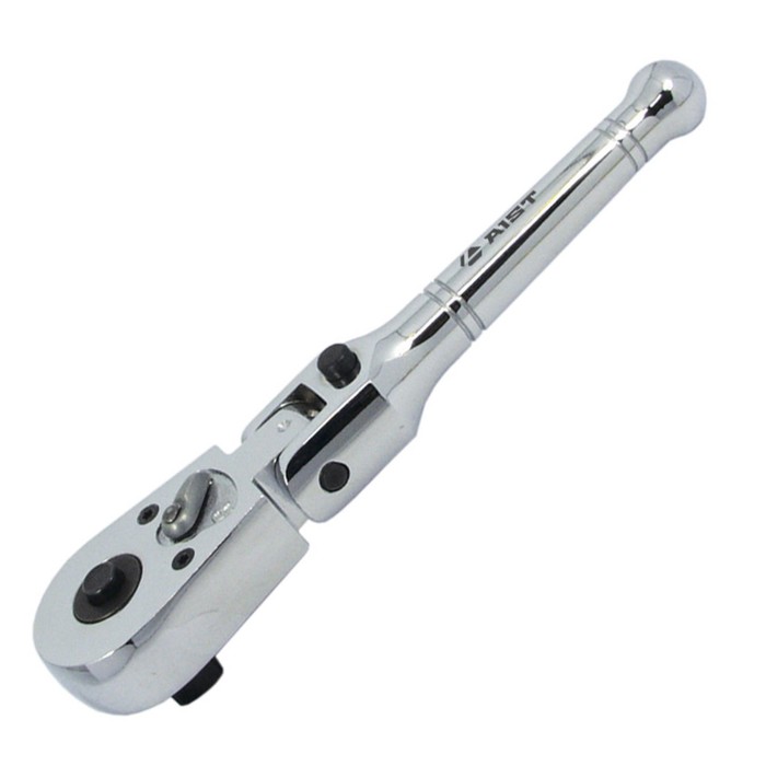 Трещотка AIST, 1/2", металлическая рукоядка, шарнирная головка, L= 19,7 см, 45 зубов