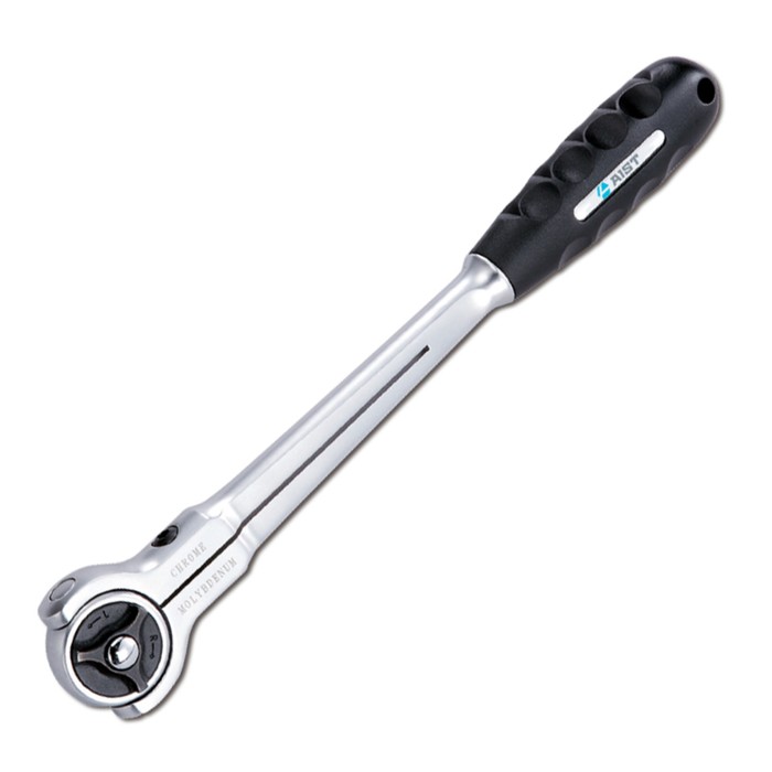 Трещотка AIST, 1/2", резиновая рукоядка, L= 30 см, 72 зуба