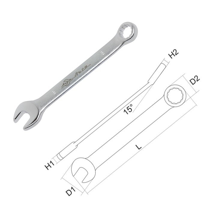 Ключ комбинированный AIST, 7 мм, Алмаз