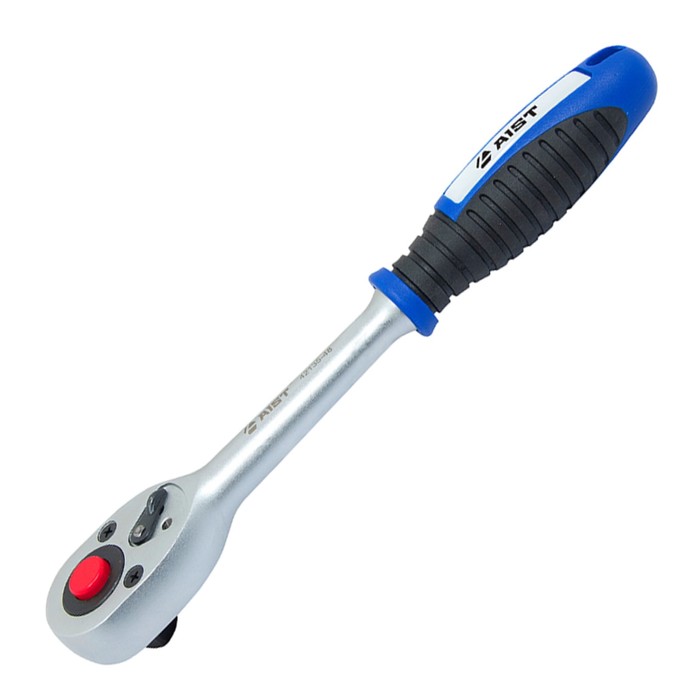 Трещотка AIST, 1/2", резино-пластиковая рукоядка, L= 27,8 см, 48 зубов