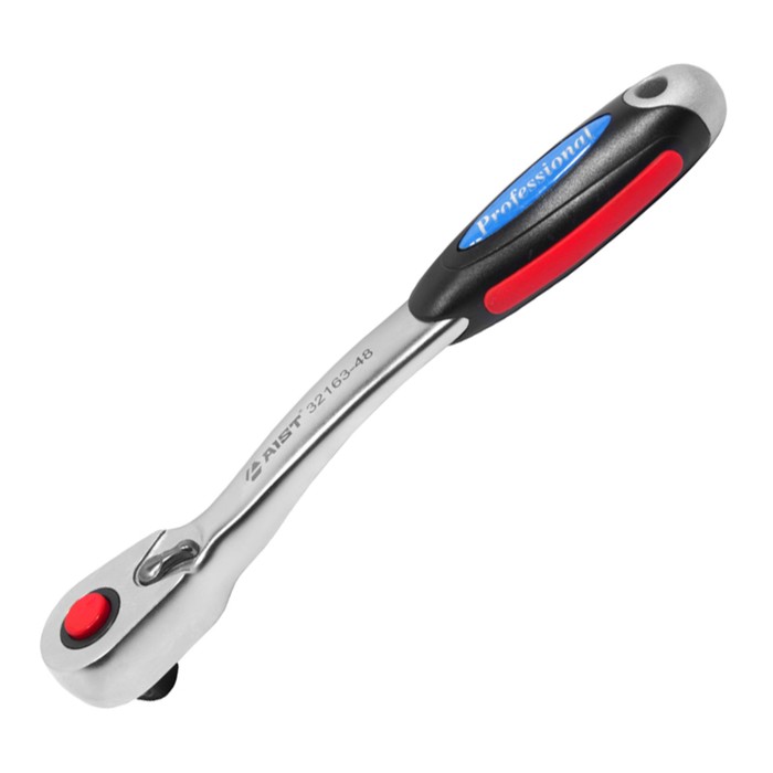 Трещотка AIST, 3/8", резино-пластиковая рукоядка, L= 19,9 см, 48 зубов