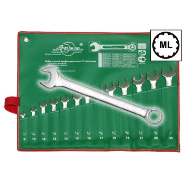 Набор ключей AIST, комбинированных, Multilock, 13 (37) предметов