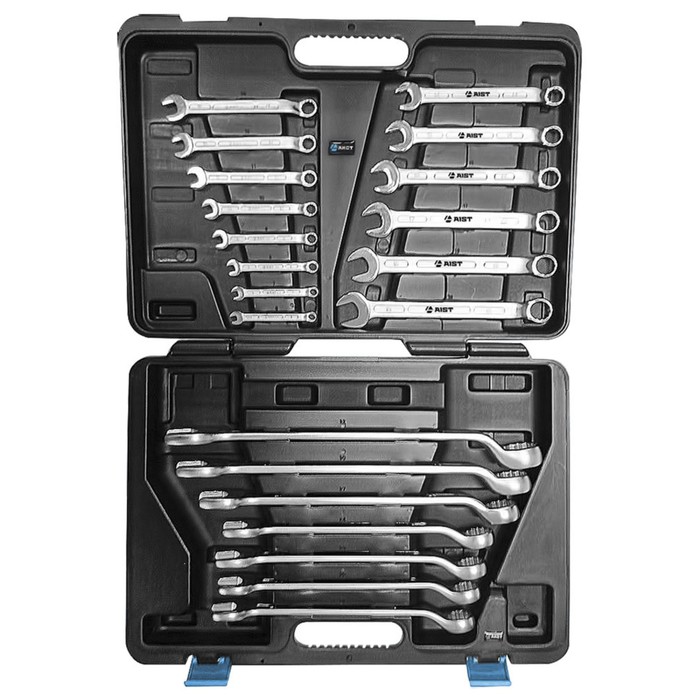 Набор ключей AIST, комбинированных, со смещением, с отгибом, 21 предмет