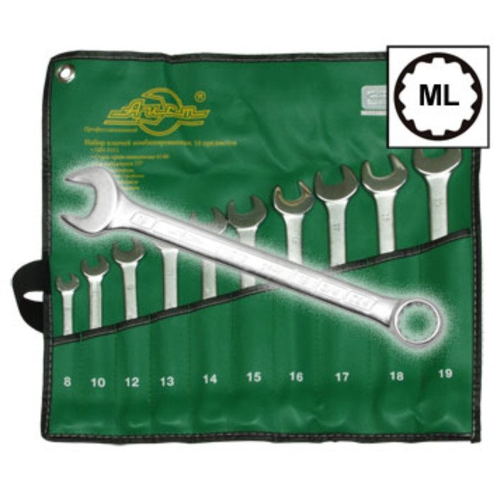 Набор ключей AIST, комбинированных, Multilock, европейский тип, 10(28) предметов