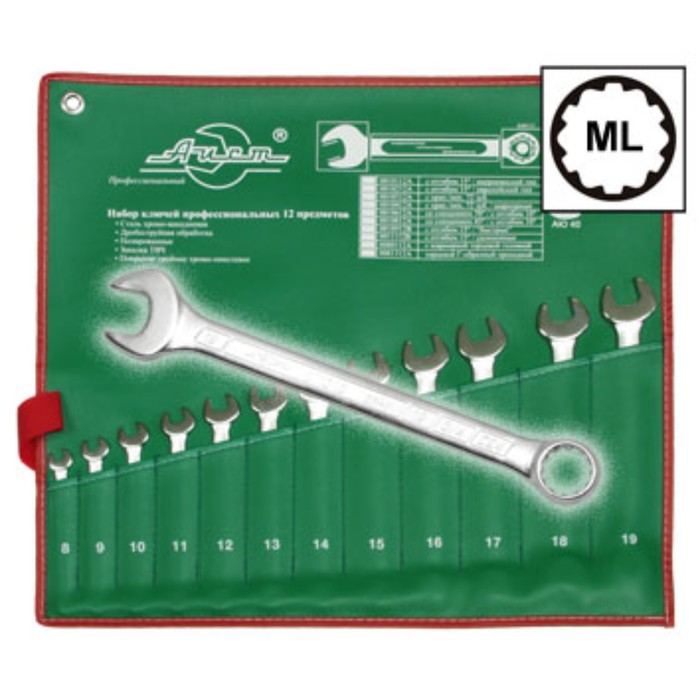 Набор ключей AIST, комбинированных, Multilock, европейский тип, 12(33) предметов
