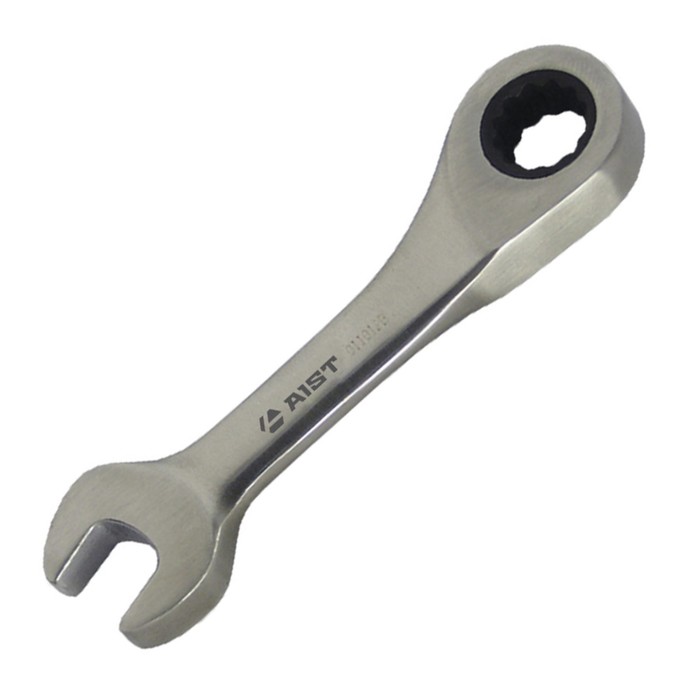 Ключ комбинированный AIST, с храповым механизмом, укороченный, 15 мм, 72 зуба