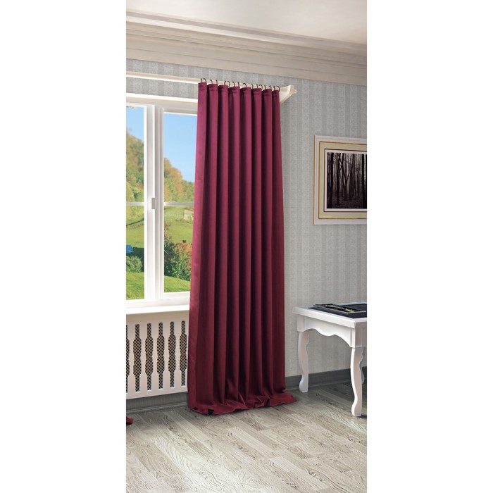 Портьера Джоди, ш. 200 х в. 270 см, тёмно-лиловый, 100% полиэстер