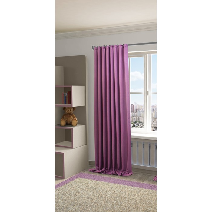 Портьера Джоди, ш. 200 х в. 270 см, сиреневый, 100% полиэстер