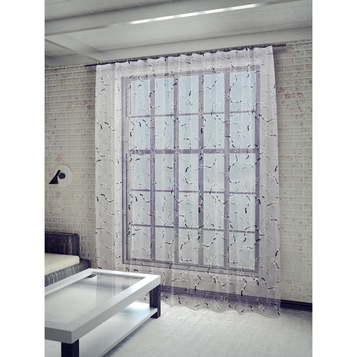 Тюль Сакура, ш. 300 х в. 260 см, белый, 100% полиэстер