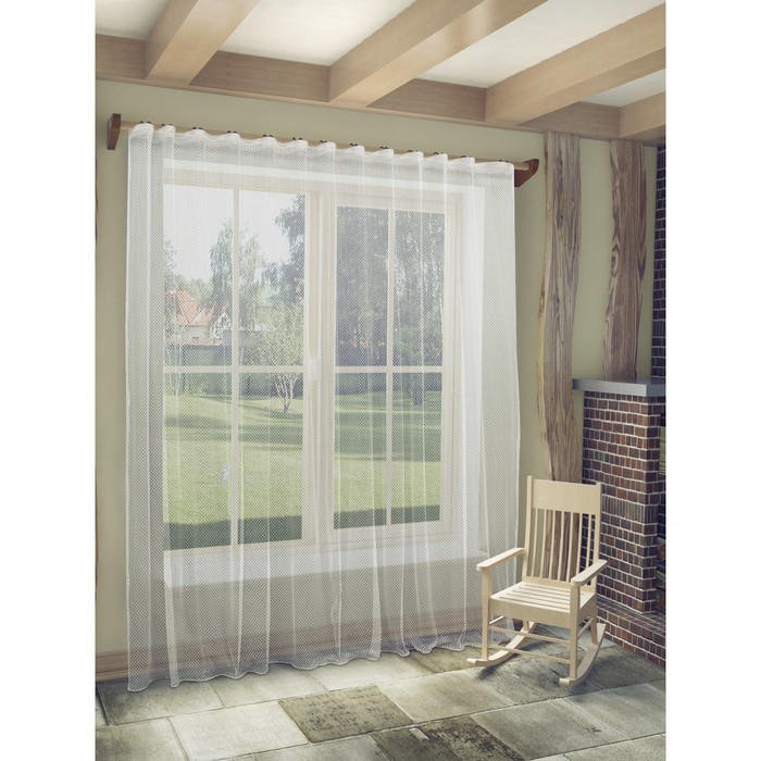 Тюль Дионисия, ш. 300 х в. 280 см, белый, 100% полиэстер