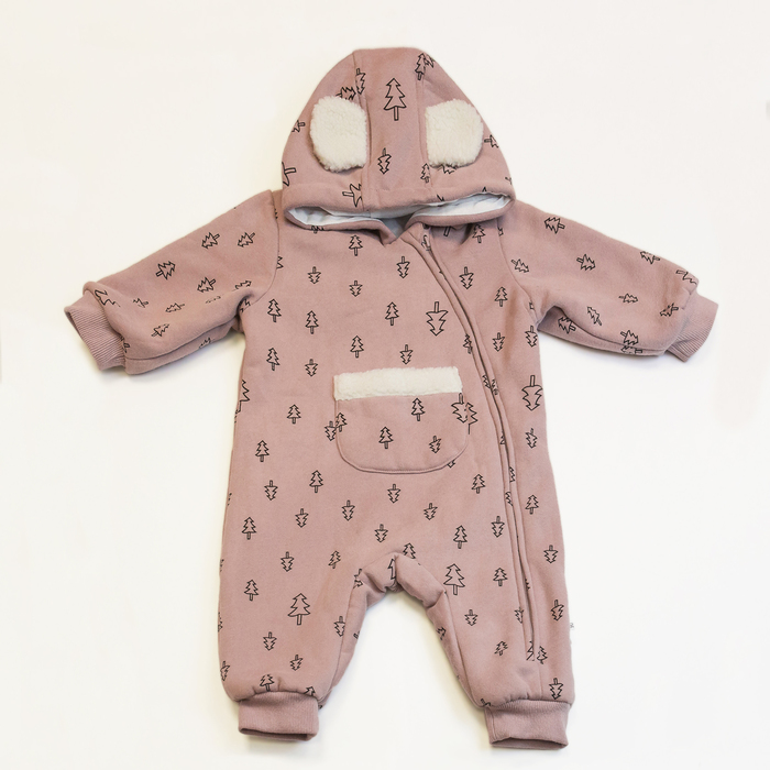 Комбинезон детский "Ёлочка", рост 73 см, цвет коричневый