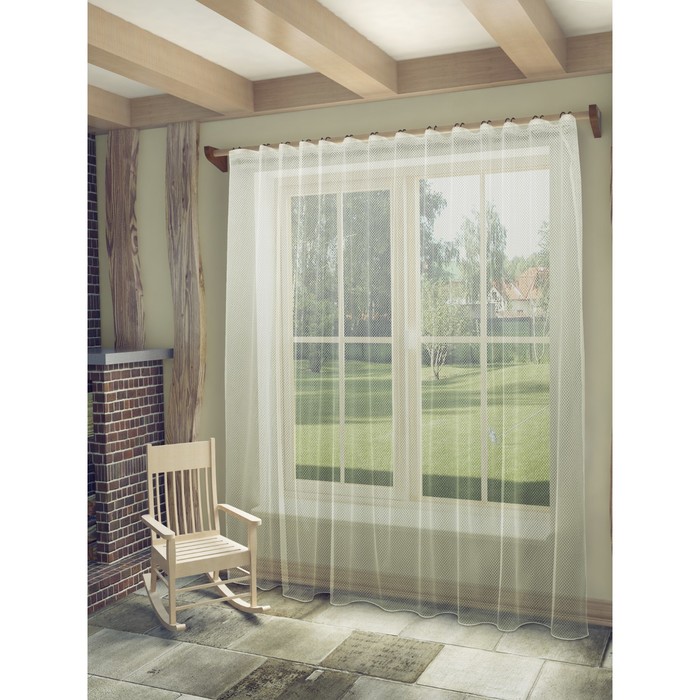 Тюль Дионисия, ш. 300 х в. 280 см, бежевый, 100% полиэстер