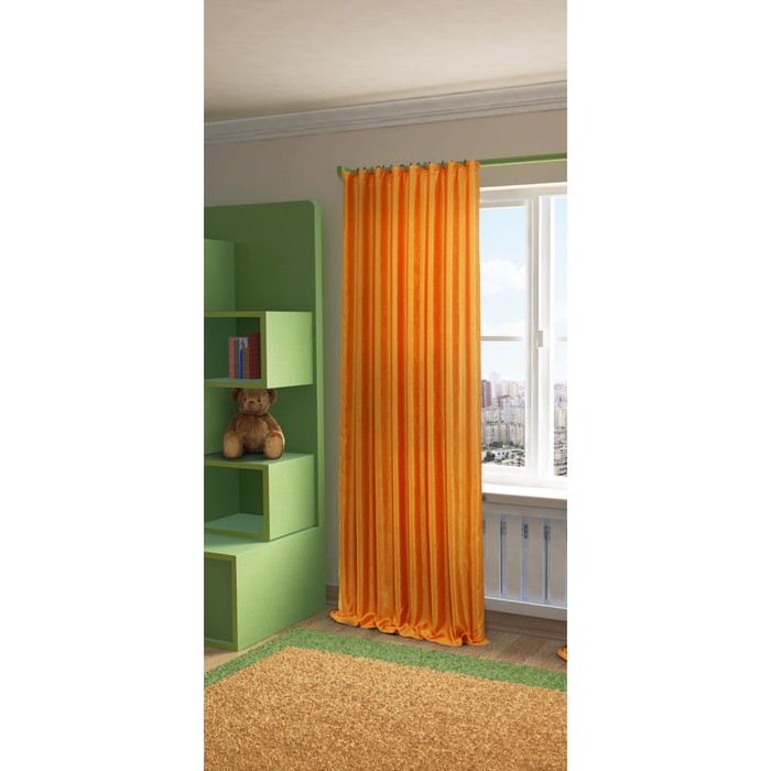 Портьера Жульет, ш. 170 х в. 270 см, оранжевый, 100% полиэстер