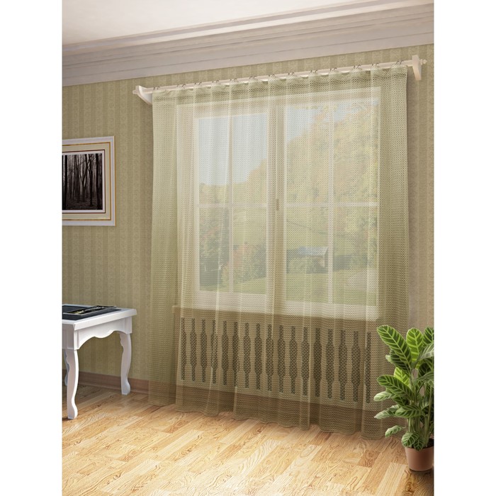 Тюль Октавия, ш. 300 х в. 280 см, бежевый, 100% полиэстер