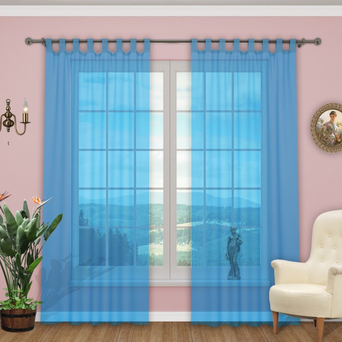 Шторы "Прима", размер 150х260 см-2 шт., вуаль цвет 156