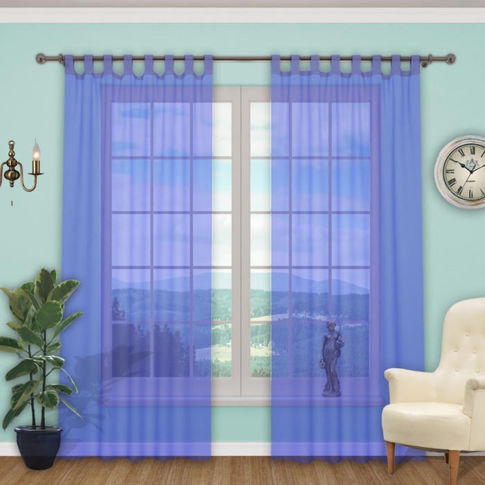 Шторы "Прима", размер 150х260 см-2 шт., вуаль цвет 126