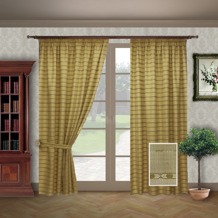 Шторы "Тандем", размер 150х260 см-2 шт., 2 подхвата цвет 770/1