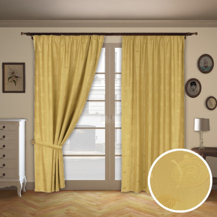 Шторы "Тандем", размер 150х260 см-2 шт., 2 подхвата цвет 713