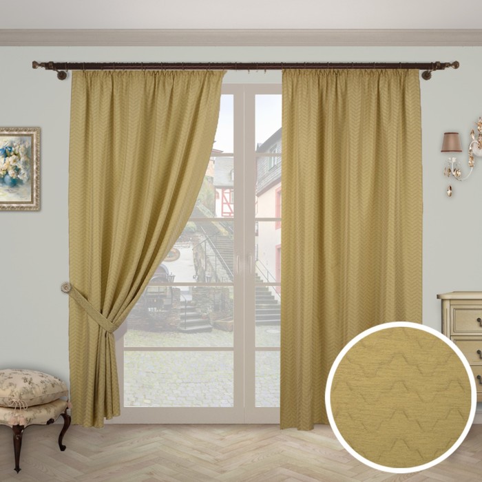 Шторы "Тандем", размер 150х260 см-2 шт., 2 подхвата цвет 1186