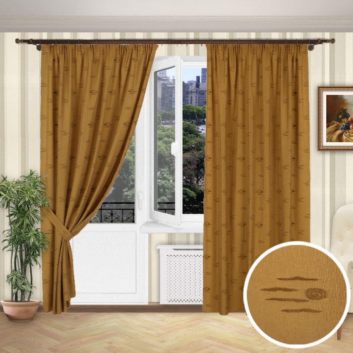 Шторы "Тандем", размер 150х260 см-2 шт., 2 подхвата цвет 1206